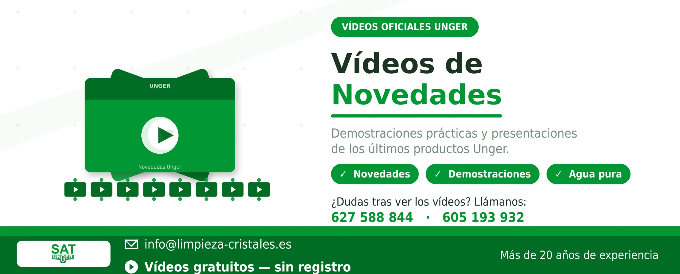 Vídeos de novedades Unger